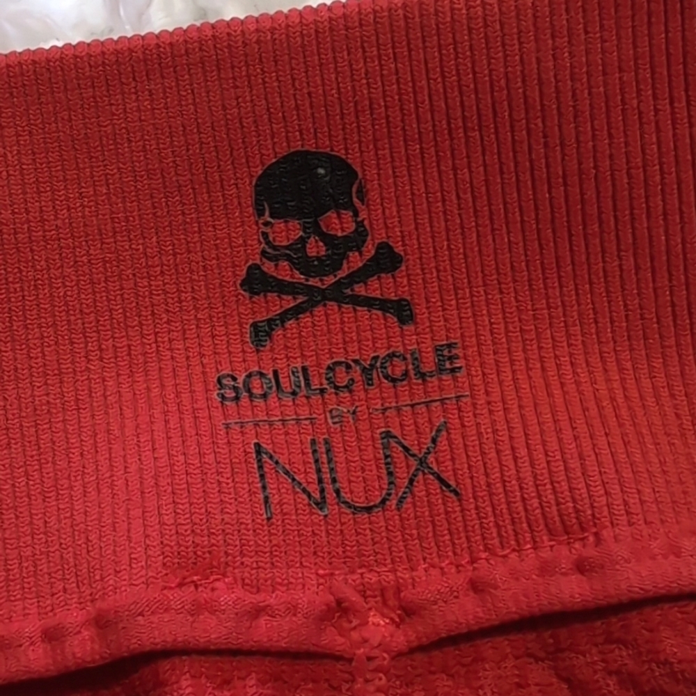 Soulcycle x Nux Red Quintessential Cutout Lasercut Active Leggings - Picture 8 of 11